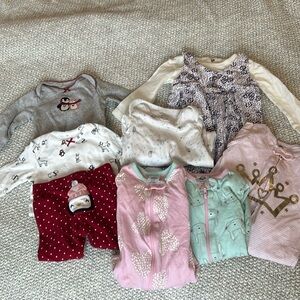0-3 month lot of baby girl clothes